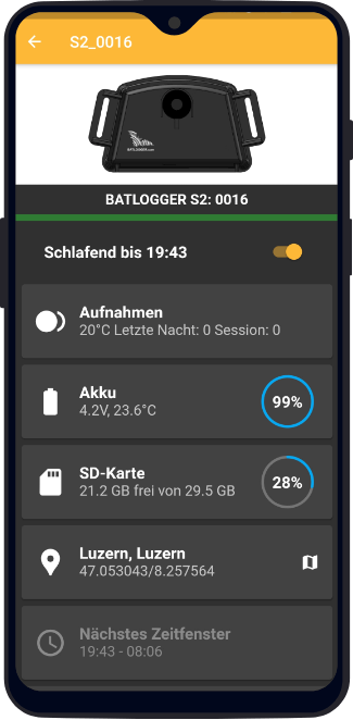 BATLOGGER S2 control app